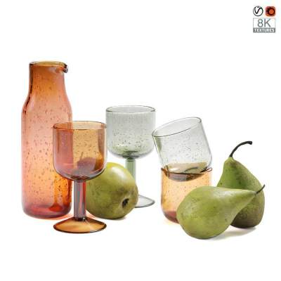 现代酒瓶酒杯组合-1